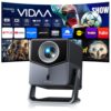 Smart Projector 4K [VIDAA Live TV & 36W Dolby & Voice Control] with WiFi6 and Bluetooth, Short Throw Projector Compatible with Netflix, AI Auto Focus, HDR10, Home Theater Proyector for Outdoor Movies