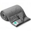 Smart Queen Weighted Blanket for Adults (15 lbs, 48” x 72”, Full Size) Breathable Heavy Throw Blanket for 120-160 lbs, Soft Thick Blankets with Cooling Glass Beads, All Season, Machine Washable, Grey