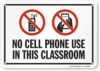 SmartSign "No Cell Phone Use in This Classroom" Sign | 7" x 10" Plastic
