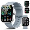 Smart Watch(Answer/Make Call), 1.91"HD Smartwatch for Men Women with Heart Rate/Sleep Monitor/Pedometer/Calories, 113+ Sports Fitness Watch Tracker, IP68 Waterproof Step Counter for Android iOS-Gray