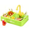 Smartwo Color Changing Play Sink with Running Water, Kitchen Role Play Set with Electric Faucet Dishwasher Playing Toy Gift for Boys Girls Toddlers