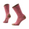 Smartwool Womens Everyday Traditional Snowflake Crew Socks, Garden Pink, Medium