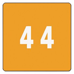 Smead DCC Color-Coded Numeric Label, 4, Label Roll, Orange, 250 Labels per Roll (67424)