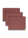 Smead End Tab Pressboard Classification File Folder with SafeSHIELD® Fasteners, Letter Size, 1 Divider, Red, 10 Folders per Box (26855)