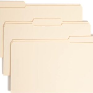 Smead Fastener File Folder with SafeSHIELD® Fasteners, 2 Fasteners, Reinforced 1/3-Cut Tab, Legal Size, Manila, 50 per Box (19555) (Pack of 5)