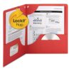Smead Lockit Two-Pocket Heavyweight Folder, Letter Size, Red, 25 per Box (87980)