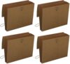 Smead Partition Expanding File Wallet, Flap and Cord Closure, 6 Pockets, 5-1/4" Expansion, Tear Resistant Gusset, Letter, Redrope, 10 per Box (72373) | (Pack of 4)
