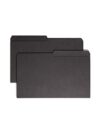 Smead Reversible File Folder, 1/2-Cut Printed Tab, Legal Size, Black, 100 per Box (15364)