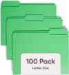 Smead Standard File Folders,Green,1/3-Cut Tabs,Letter Size (12143),100 Count (Pack of 5)