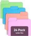 Smead SuperTab File Folders, Oversized 1/3-Cut Tab, Letter Size, Assorted Bright Colors, 24 per Pack (11957) (Pack of 10)