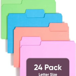 Smead SuperTab File Folders, Oversized 1/3-Cut Tab, Letter Size, Assorted Bright Colors, 24 per Pack (11957) (Pack of 10)