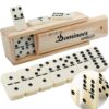 Smilejoy Double Six Dominoes Set for Adults, 28 Tiles with Wooden Box