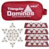 Smilejoy Triangle Domino,Triangular Domino Tiles with Brass Spinners Tabletop Game for Kids Ages 7 and Up, 56 Tiles, Classical Board Game, mathing Skill Trainning (2-4 Players)