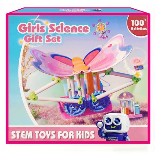SMILESSKIDDO 100+ Girls Science Kit for Kids Ages 5 6 7 8 10 | STEM Toys for Girl | Birthday Gift Ideas for Girls | Learning & Educational Projects with Fun Experiments (8018E)