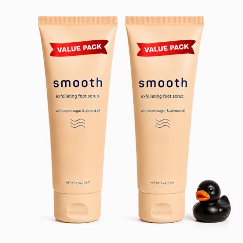 Smoothing Foot Cream, Vitamin C and Shea Butter, 4 oz each (Pack of 2) – Hydrating Foot Moisturizer for Dry Feet, Heels, Soles, Rough Skin & Self Care with K-Tech USA Rubber Duck