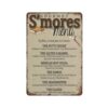 S'Mores Bar Menu Camping Party Funny Wall Decor Vintage Metal Tin Sign Plaque for Man Cave Pub Club Home Room Gift Poster 8″*12″"