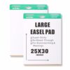 Snicko Super Sticky Easel Pad 25 in x 30 in, Large White Premium Self Stick Flip Chart & Anchor Chart Paper, 30 Sheets/Pad, 2 Pads/Pack, Ideal for Classroom Teaching, Business Meetings, Office Presentations & Training Sessions (2Pads-25 x 30 Inches)