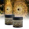 sniqafo 2026 New Decorative Solar Fence Lights - 2 Pack IP65 Waterproof Solar Mandala, Mandala Theme LED Fence Light for Garden Post Patio Backyard Yard Decor