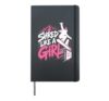 Snowboarding SHRED LIKE A GIRL Funny Snowboard Girl Hardcover Journal, Black