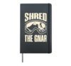 Snowboarding Shred The Gnar Snowboarder Funny Kids Hardcover Journal, Black