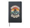 Snowboarding SNOWBOARD DUDE Funny Snowboard Children Hardcover Journal, Black