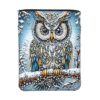 Snowy Owl Branch Winter Book Sleeve with Front Pocket 11.8"X9", Waterproof Oxford Protector Case for Hardcover Paperback Journal for Travel Office