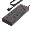 Socket Extender - Plug Extension Cord with 10 Outlets and 4 USB Ports, 5ft Power Strip Surge Protector,1625W/13A,Wall Mountable