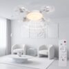Socket Fan Light with Remote (Four-Leaf Blades)