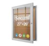 Socomf Lockable Enclosed Bulletin Board with Aluminium Frame, Tamper-Proof and Shatter Resistant Enclosed Cork Board for School, Office, Commercial, Hospital, 27"×20"