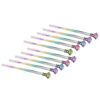 sodeber 10x Big Diamonds Pen Rainbow Gel Pen Colorful Rainbow Decorative Neons Gel Glitters