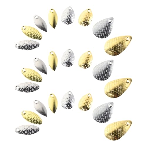 SOESFOUFU 400pcs Metal Lure Blades Kit for Freshwater Fishing Spinnerbait Crafting Tools with Non-damaging Edges High-reflectivity Fishing Attractor Blades for Line and Versatile Lure Making