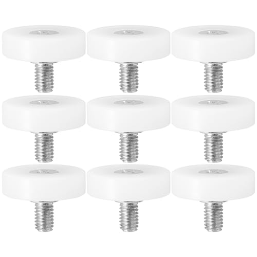SOESFOUFU Nylon Drawer Pulley Wheels for Smooth and Noiseless Sliding 10pcs with Stainless Steel Bolts, Small Furniture Casters Set Quick Installation for Home and Office Drawers