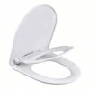 Soft Close Toilet Seat with Toddler Seat Built In U Shape Flip and Sit Potty Training Easy Install - White