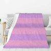 Soft Flannel Throw Blanket for Couch Sofa Bed Lilac Pink Spark