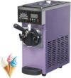 Soft Serve Ice Cream Machine, Countertop Maker with LCD Panel, Single Flavor Commercial Ice Cream Machine, Auto Clean Pre-Cooling, Countertop Dessert Maker for Restaurants Purple
