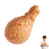 Soft Squeeze Fried Chicken Toy, Simulated Chicken Leg Squeeze, Stress Relief for Halloween Basket Stuffers, Party Favors, Anxiety Relief Everyone