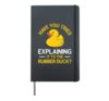 Software-Developer Programming Rubber Duck Debugging Hardcover Journal, Black