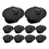 SOIMISS 20pcs Piggy Bank Plug Replacement with Keys, Black Plastic and Metal Round Stopper for Coin Bank and Money Box, Secure Closure Design with Easy DIY Installation for Savings Jar