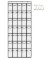 Sokoweii Over the Door Shoe Organizer, 40 Pocket, Clear Mesh, White, Hanging Rack for Closet, Bedroom, Entryway, Nonslip Hook, Storage Holder for Women and Men