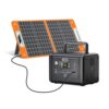 Solar Generator with Solar Panel, FF Flashfish 153.6Wh Portable Power Station+60W Solar Charger, Backup Power Battery and Solar Panel Kit for Home Blackout/RV/Camping