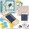 Solar Powered Car Kit, 10-Pack – Wooden STEM Classroom Vehicles, Ages 8+