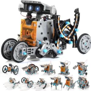 Solar Robot Kit, 14-in-1 STEM Building Toy for Kids DIY Science Robotic Set