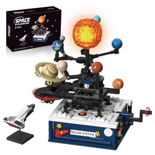 Solar System Building Sets,Compatible with Lego Space, Rotatable Planet Toys for Boys Age 8-12 with 9 Planets & Rocket Sets,Solar System for Kids,Gifts for Boys & Girls Age 8-14 Years Old,775 PCS