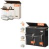 SOLEDI 220L Laundry Hamper 3 Section with Lid and 2 Side Pockets and 180L Clothes Hamper 3 Section, Extra Large Laundry Basket with Lid