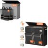 SOLEDI 220L Laundry Hamper 3 Section with Lid and 2 Side Pockets and 180L Clothes Hamper 3 Section, Extra Large Laundry Basket with Lid