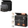 SOLEDI 220L Laundry Hamper 3 Section with Lid and 2 Side Pockets and 180L Clothes Hamper 3 Section, Extra Large Laundry Basket with Lid