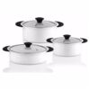 Solid 6 Piece Cookware Set Kitchen Utensils Cooking Pots and Pans Set Non-Stick Stainless Steel Kitchen