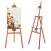 Somime A-Frame Wooden Easel for Painting, Beechwood Studio Easel Stand