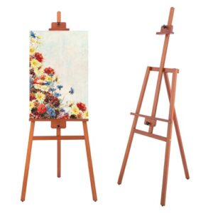 Somime A-Frame Wooden Easel for Painting, Beechwood Studio Easel Stand
