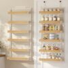 SONGMICS 6-Tier Over the Door Pantry Organizer, Adjustable Spice Rack with Anti-Tipping Wire, Wall Mounted Storage, 16.9 x 6.2 x 55.3 inch, Matte White, UKCS048W101